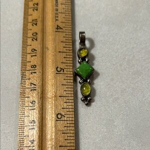 Silver and gem stone pendent.